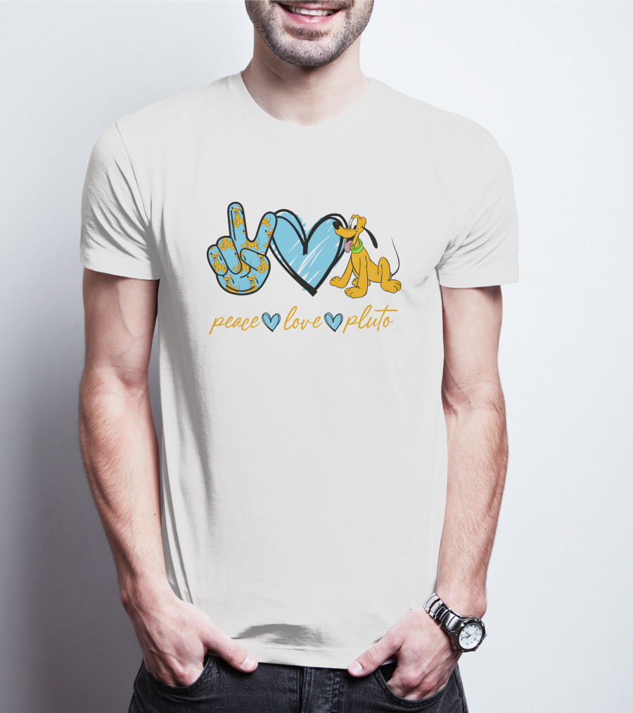 Peace Love Pluto Vintage Cartoon Inspired T-Shirt