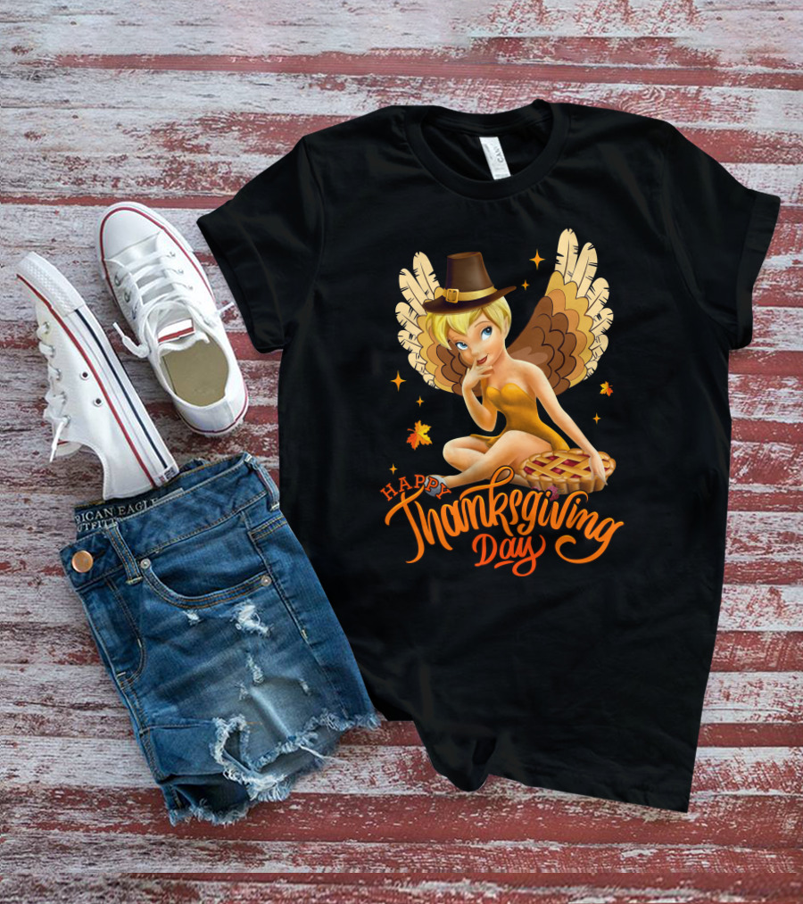 Tinkerbell Happy Thanksgiving Day T-Shirt