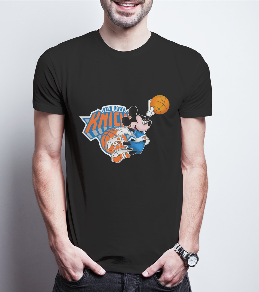New York Knicks Mickey Basketball T-Shirt