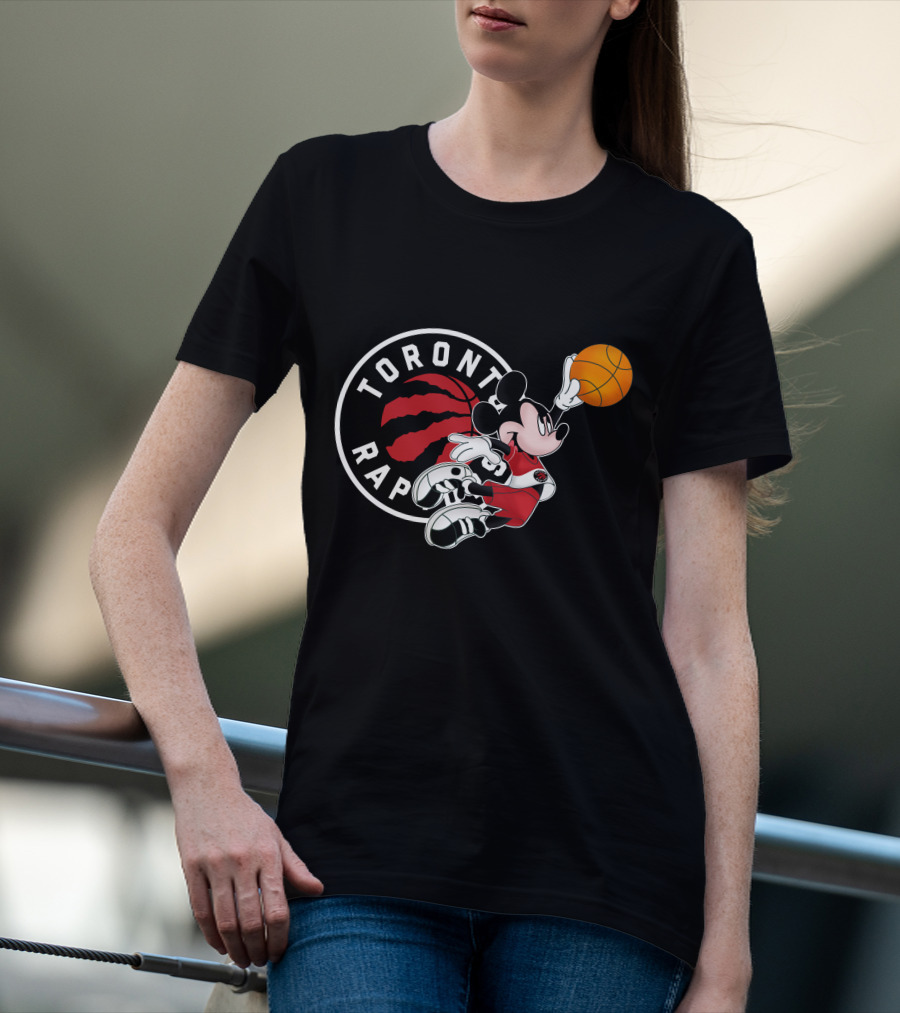 Toronto Raptors Mickey Basketball Dunk T-Shirt