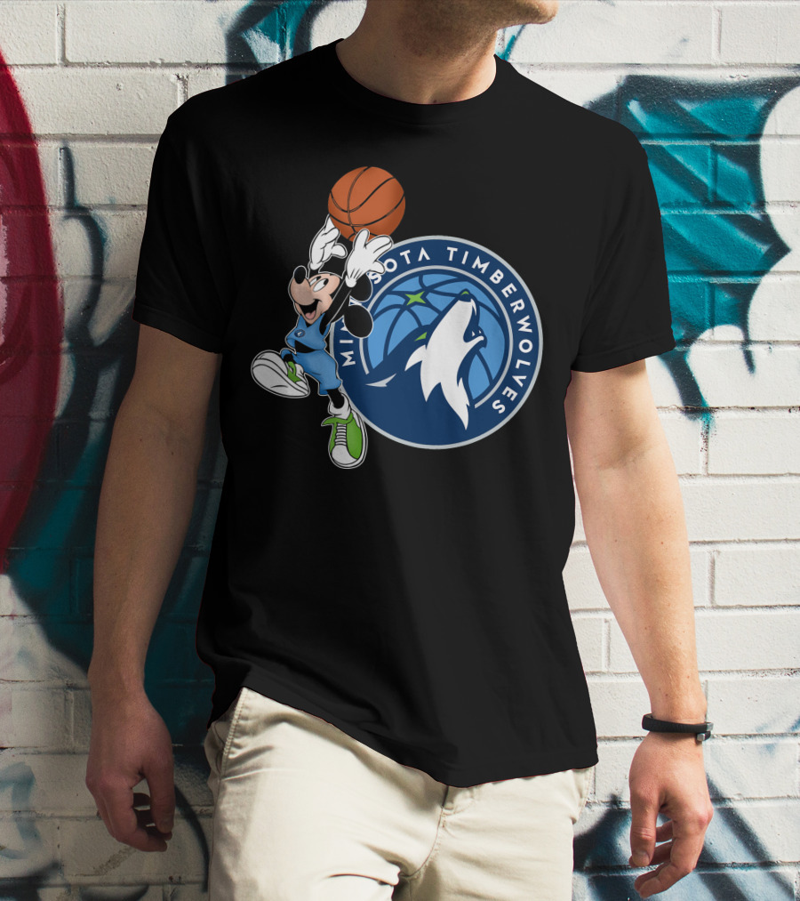 Mickey Minnesota Timberwolves Basketball T-Shirt