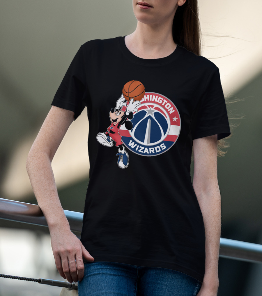 Washington Wizards Mickey Mouse Basketball T-Shirt