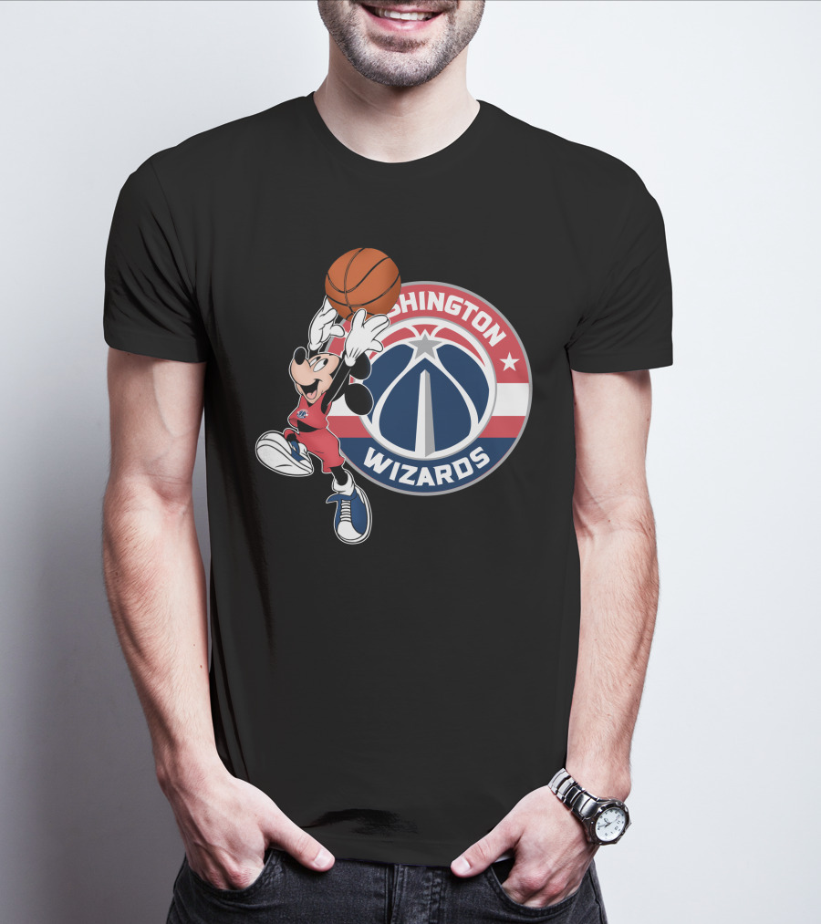 Washington Wizards Mickey Mouse Basketball T-Shirt