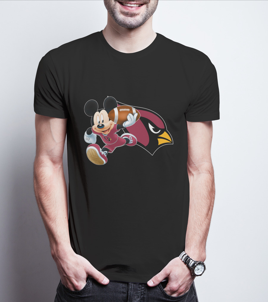 Mickey Arizona Cardinals Football Run T-Shirt