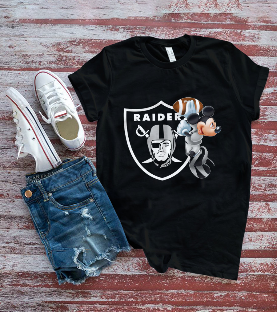 Mickey Lvr Raiders Football T-Shirt