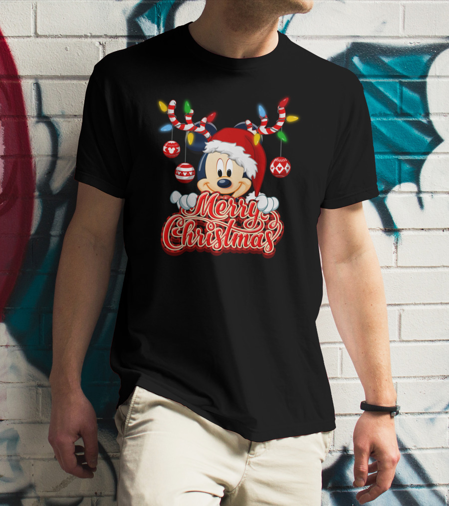Mickey Mouse Merry Christmas Festive T-Shirt