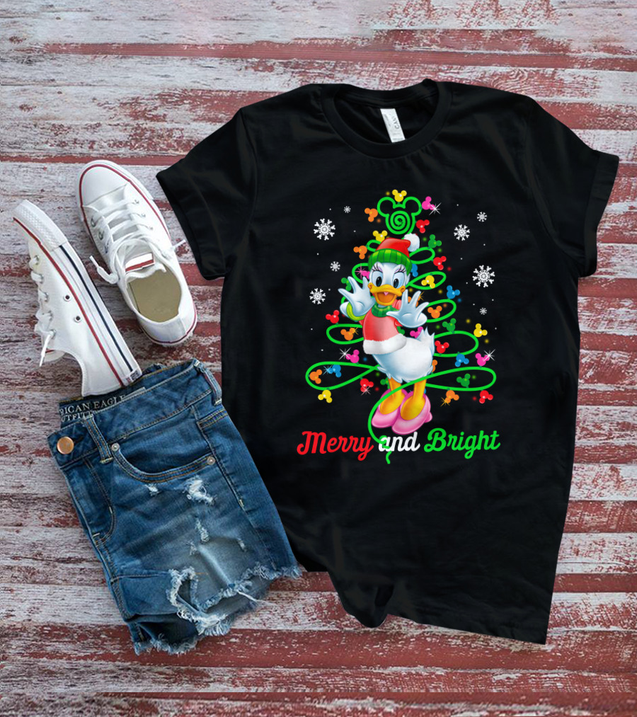 Merry And Bright Daisy Holiday Celebration T-Shirt