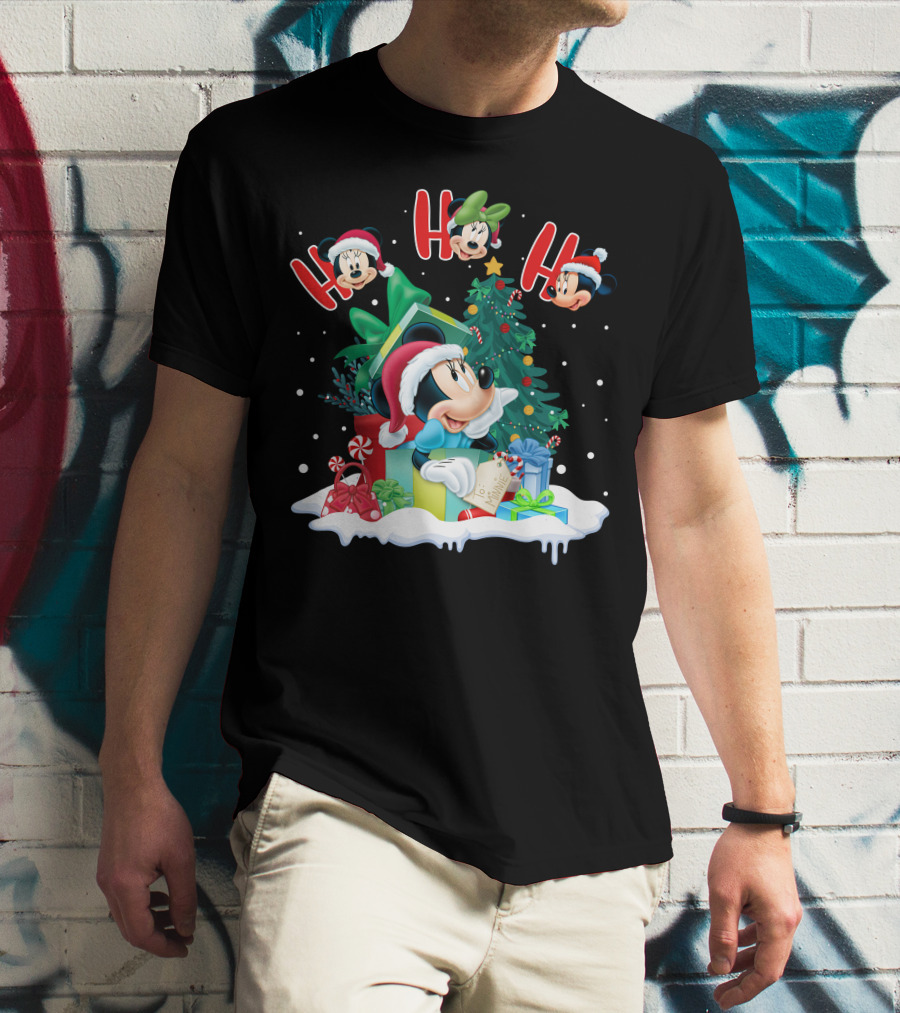 Ho Ho Ho Merry Christmas Minnie Mouse Holiday Magic T-Shirt