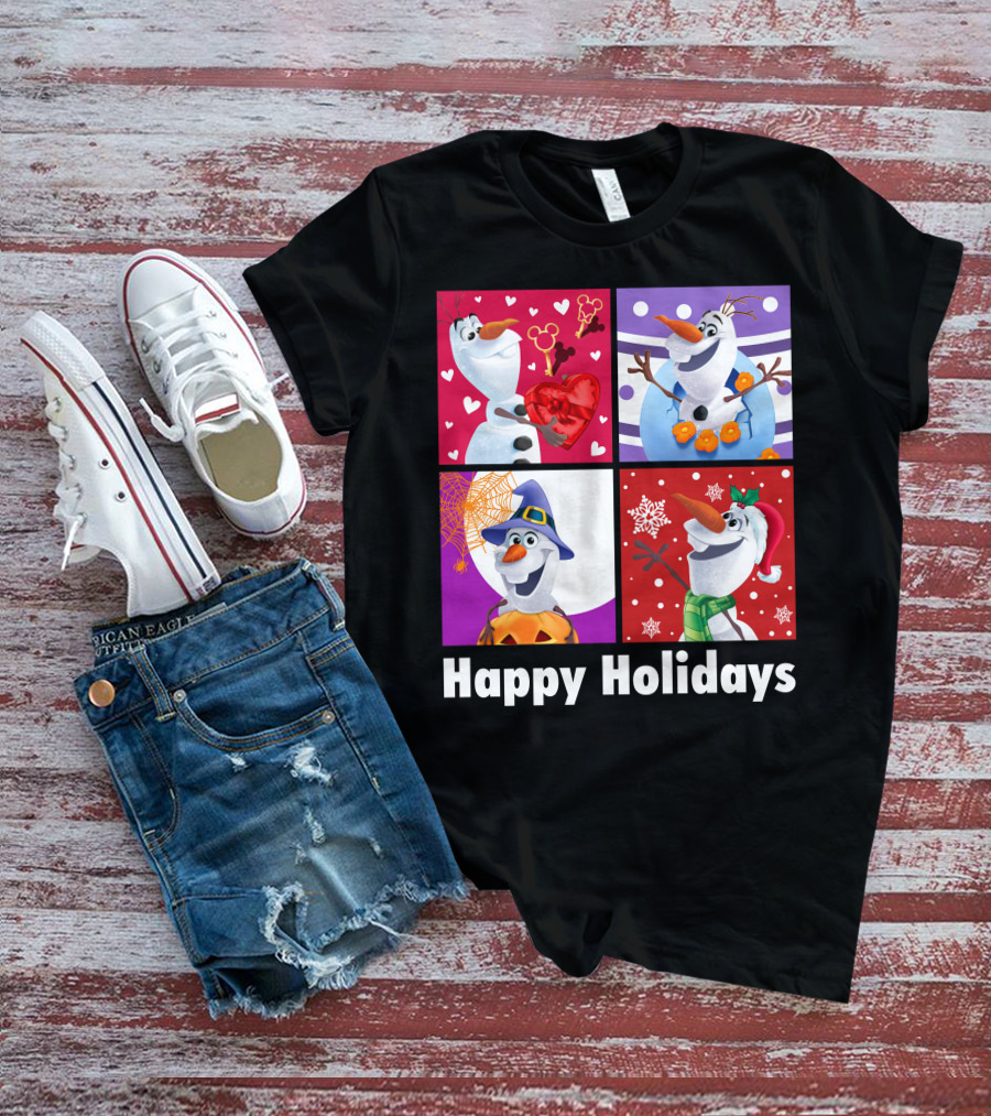 Happy Holidays Olaf Seasonal Celebrations T-Shirt