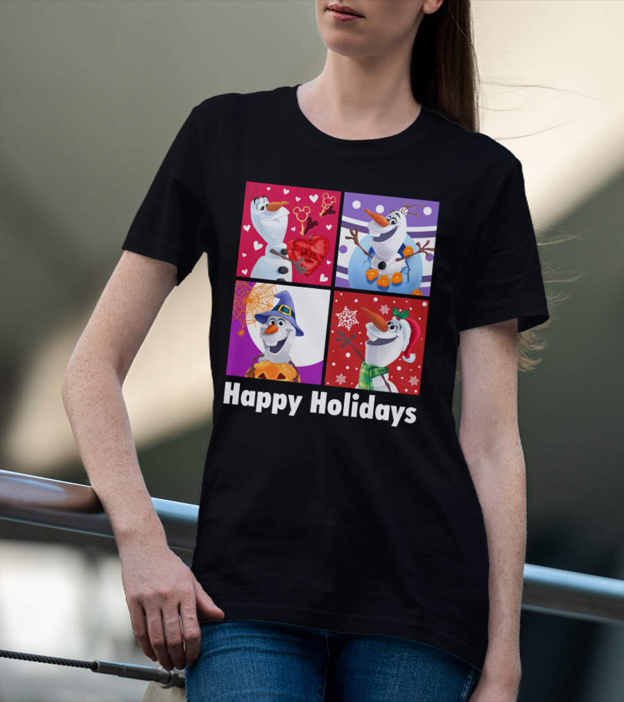 Happy Holidays Olaf Seasonal Celebrations T-Shirt