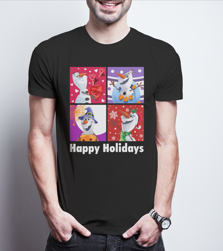 Happy Holidays Olaf Seasonal Celebrations T-Shirt