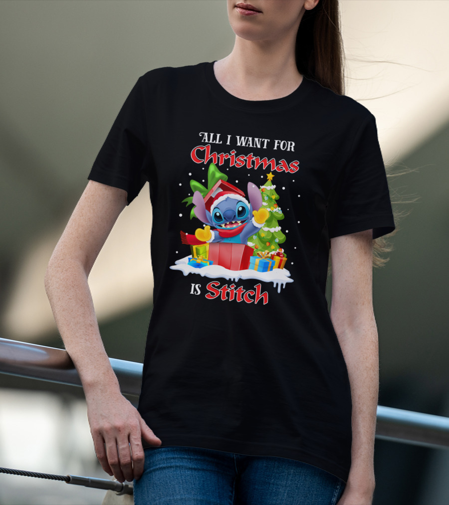 All I Want For Christmas Is Stitch T-Shirt