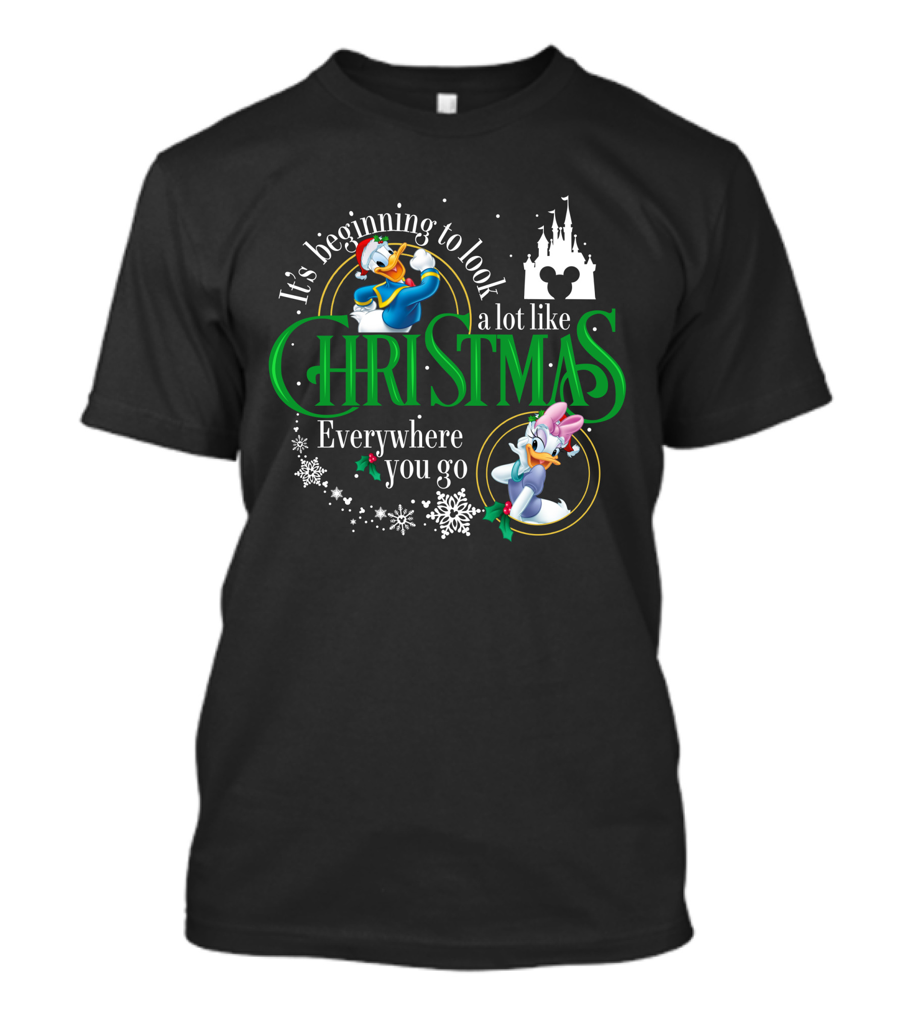 It's Beginning To Look A Lot Like Christmas Everywhere You Go Donald And Daisy T-Shirt