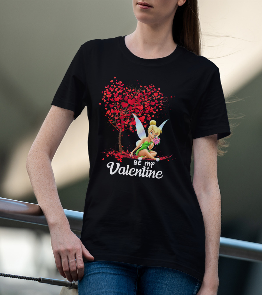 Tinkerbell Be My Valentine Heart Tree T-Shirt