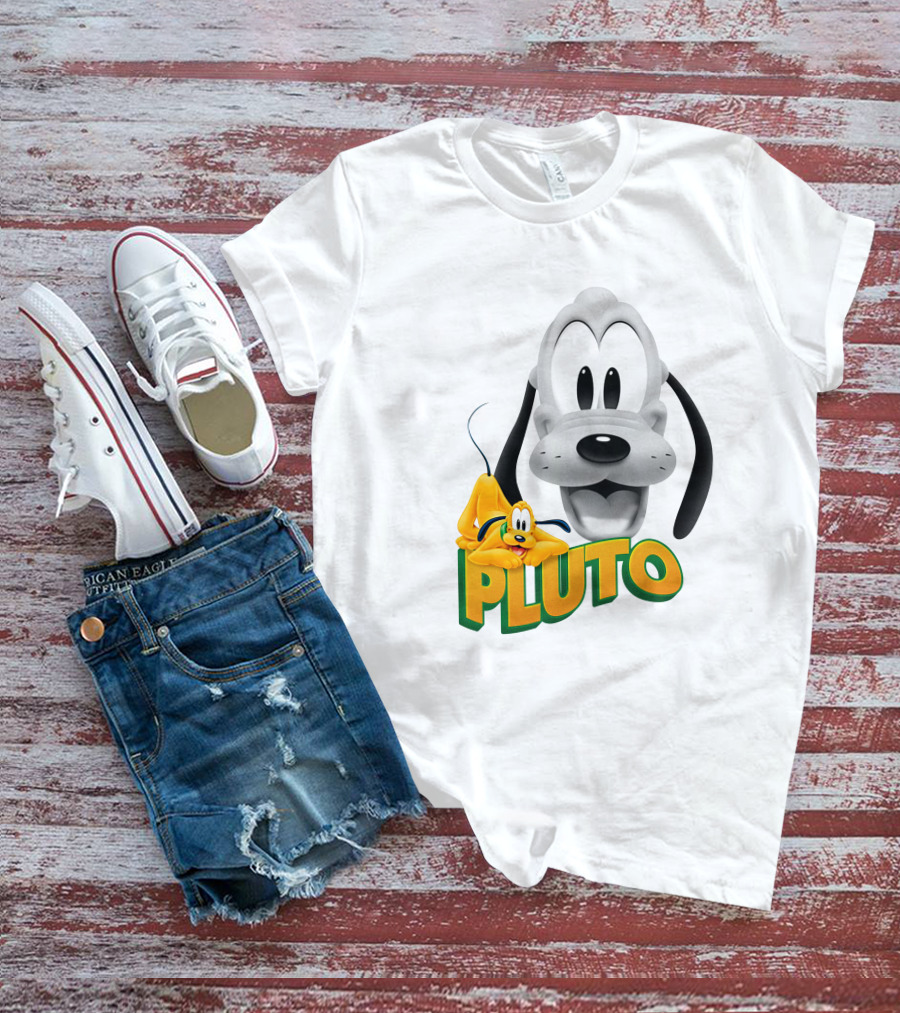 Pluto Cartoon Dog Disney Animation Character T-Shirt