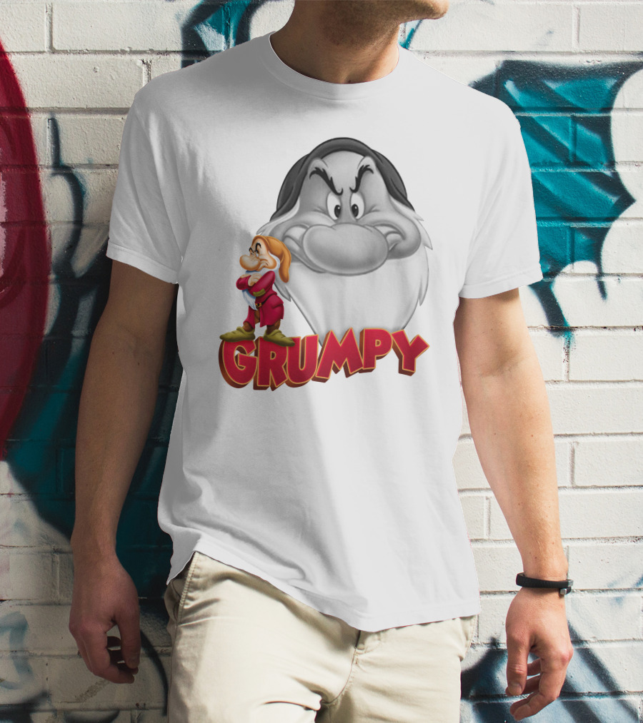 Grumpy Snow White Dwarf Character T-Shirt