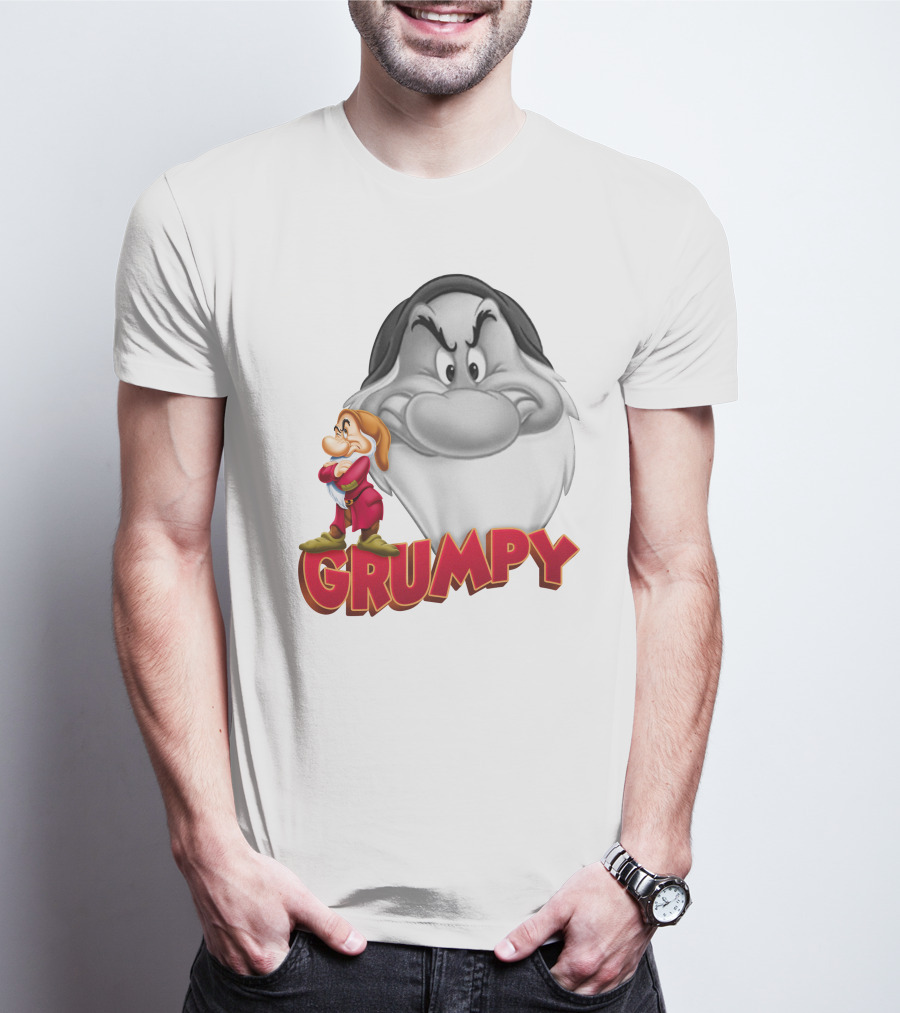 Grumpy Snow White Dwarf Character T-Shirt
