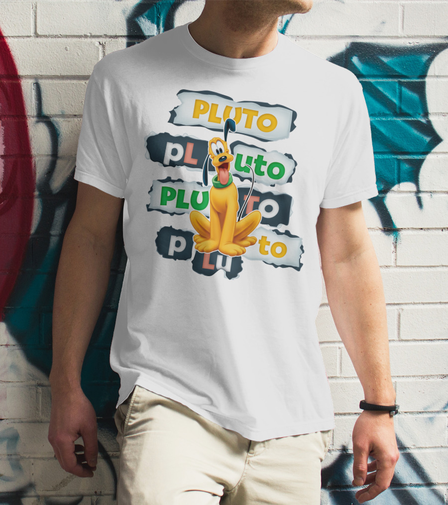 Pluto Disney Character Collage T-Shirt