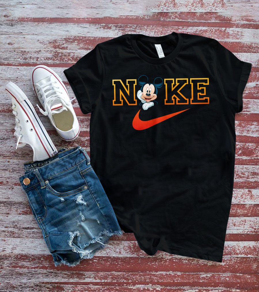 Mickey Mouse Nike Swoosh Theme T-Shirt