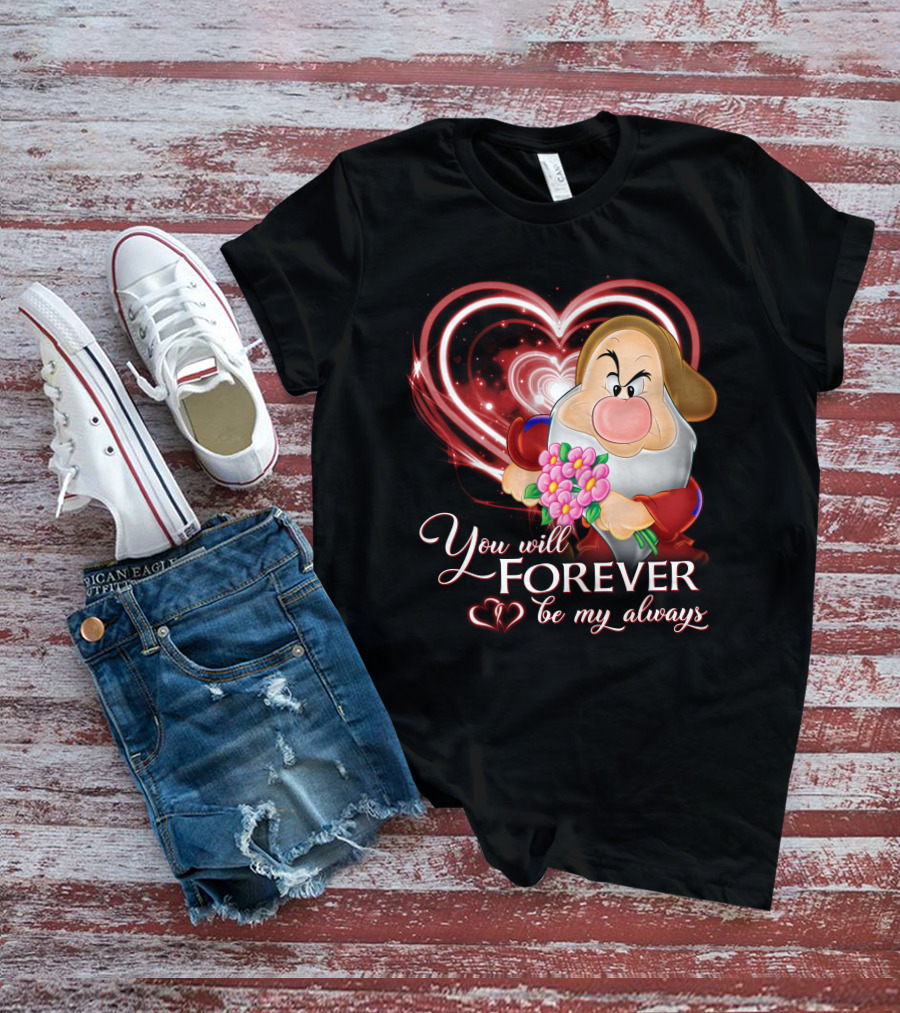 Grumpy You Will Forever Be My Always Heart And Flowers T-Shirt
