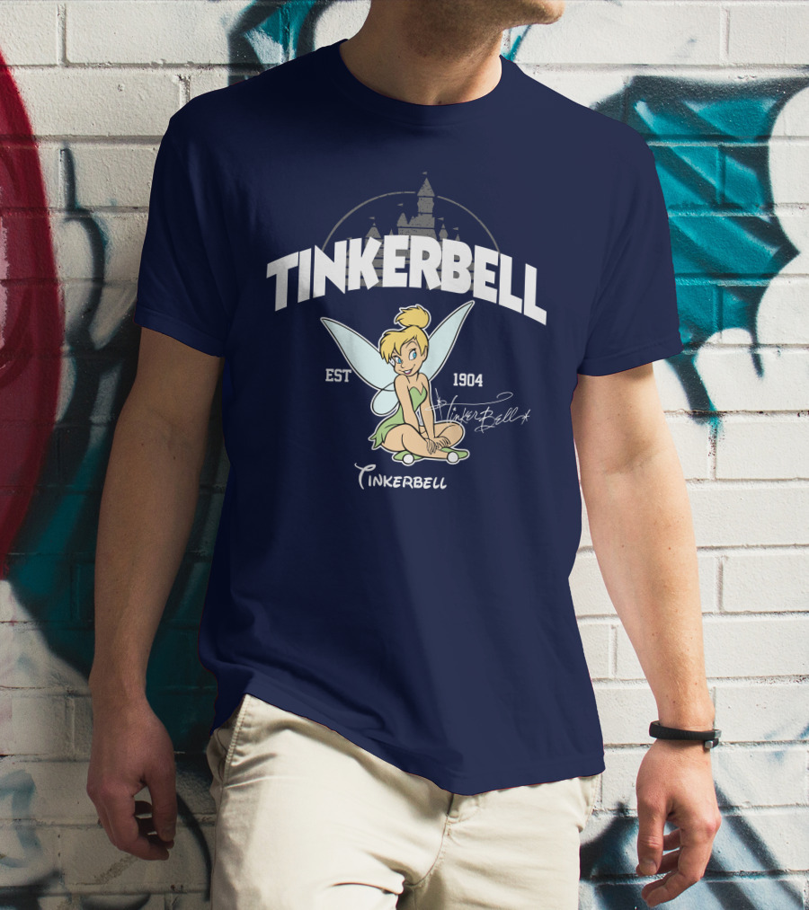 Tinkerbell Est 1904 Castle Background Disney Classic T-Shirt