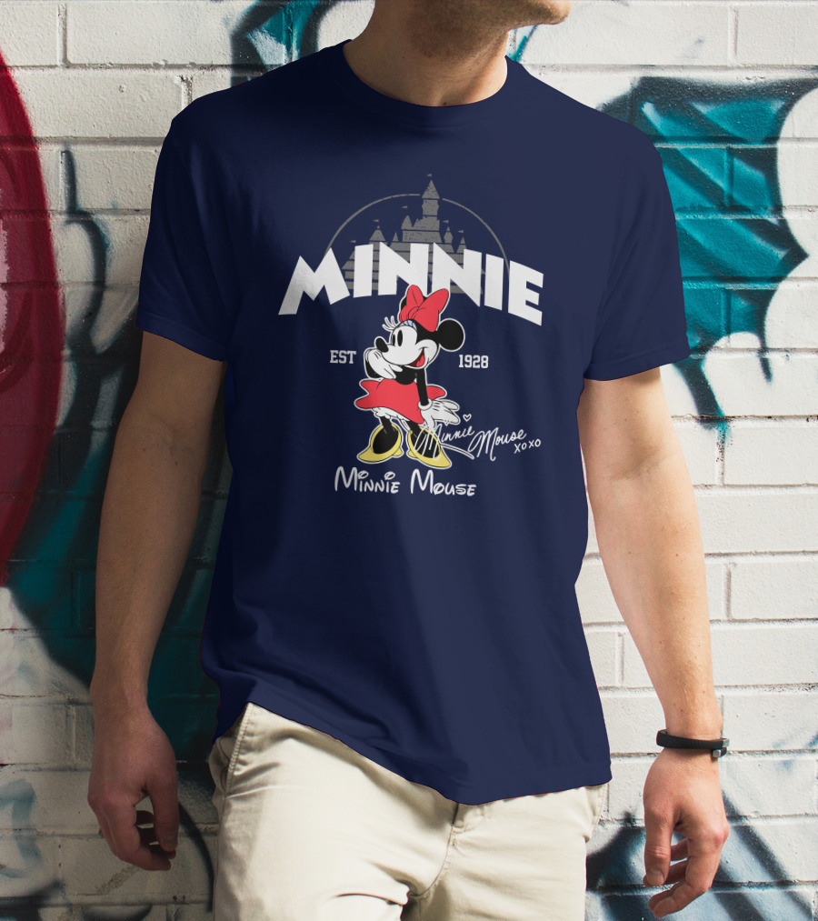 Minnie Mouse Est 1928 Mickey Disney Castle T-Shirt