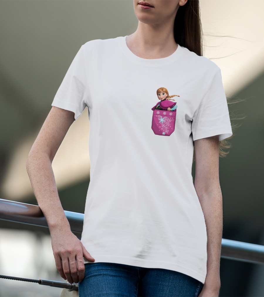 Anna Frozen Snowflake Pocket T-Shirt