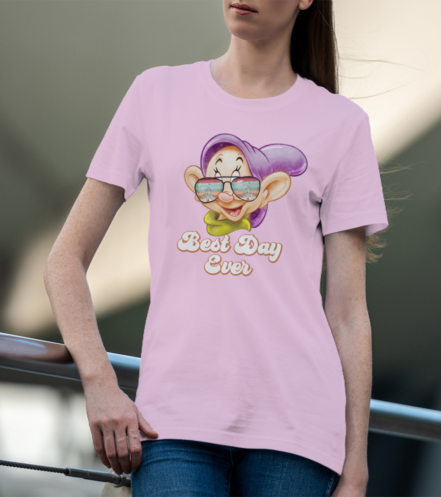 Best Day Ever Dopey Sunglasses Castle T-Shirt