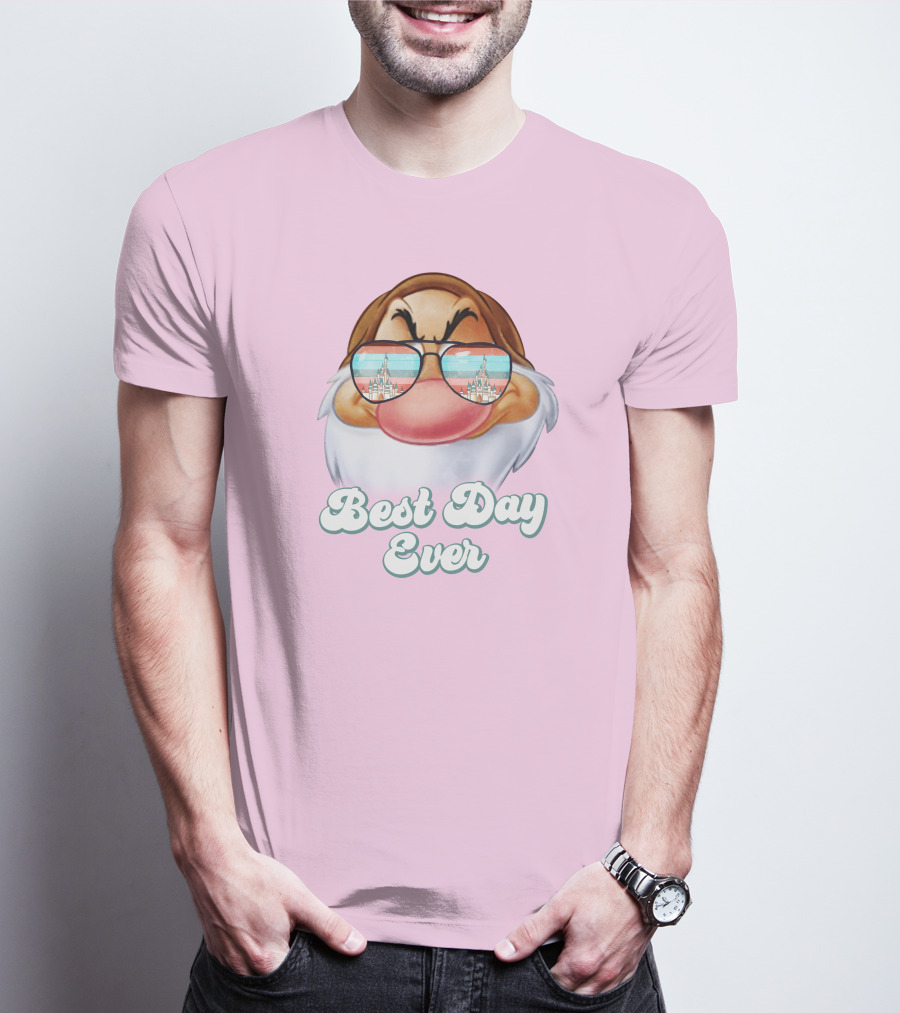 Best Day Ever Grumpy Dwarf Sunglasses Castle Scene T-Shirt
