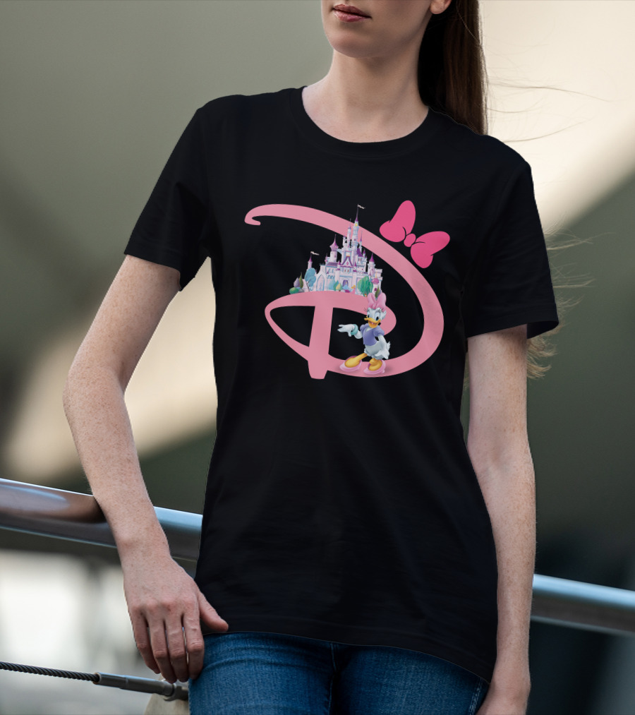 Daisy Duck Pink Disney Castle Bow T-Shirt