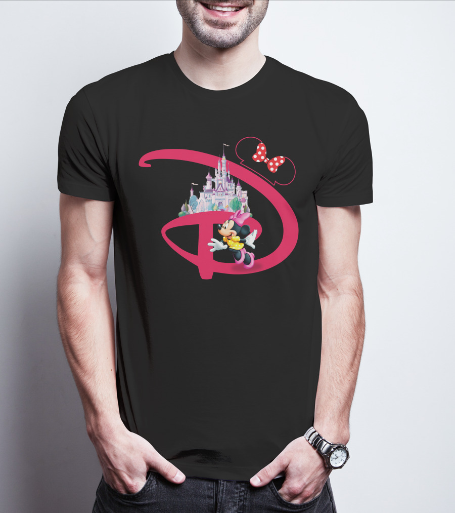 Minnie Mouse Disney Castle With Bow T-Shirt