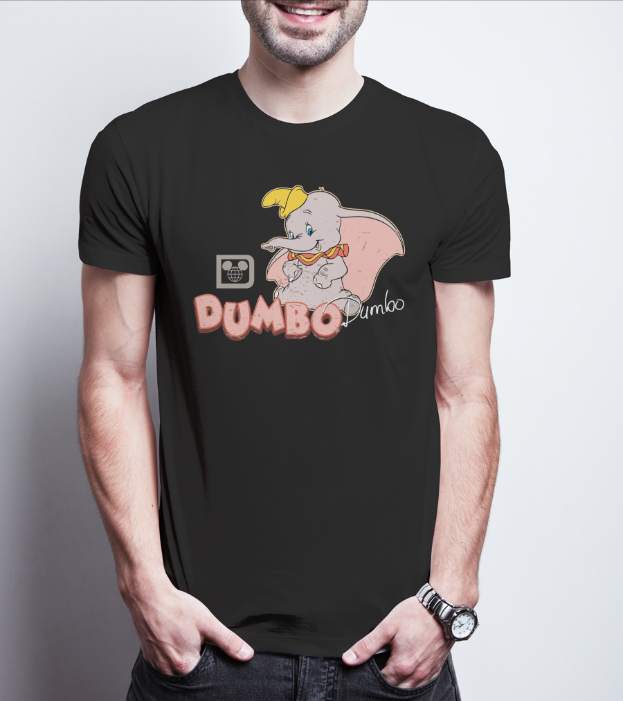 Dumbo Disney Classic Character Vintage Style With Mickey Mouse T-Shirt