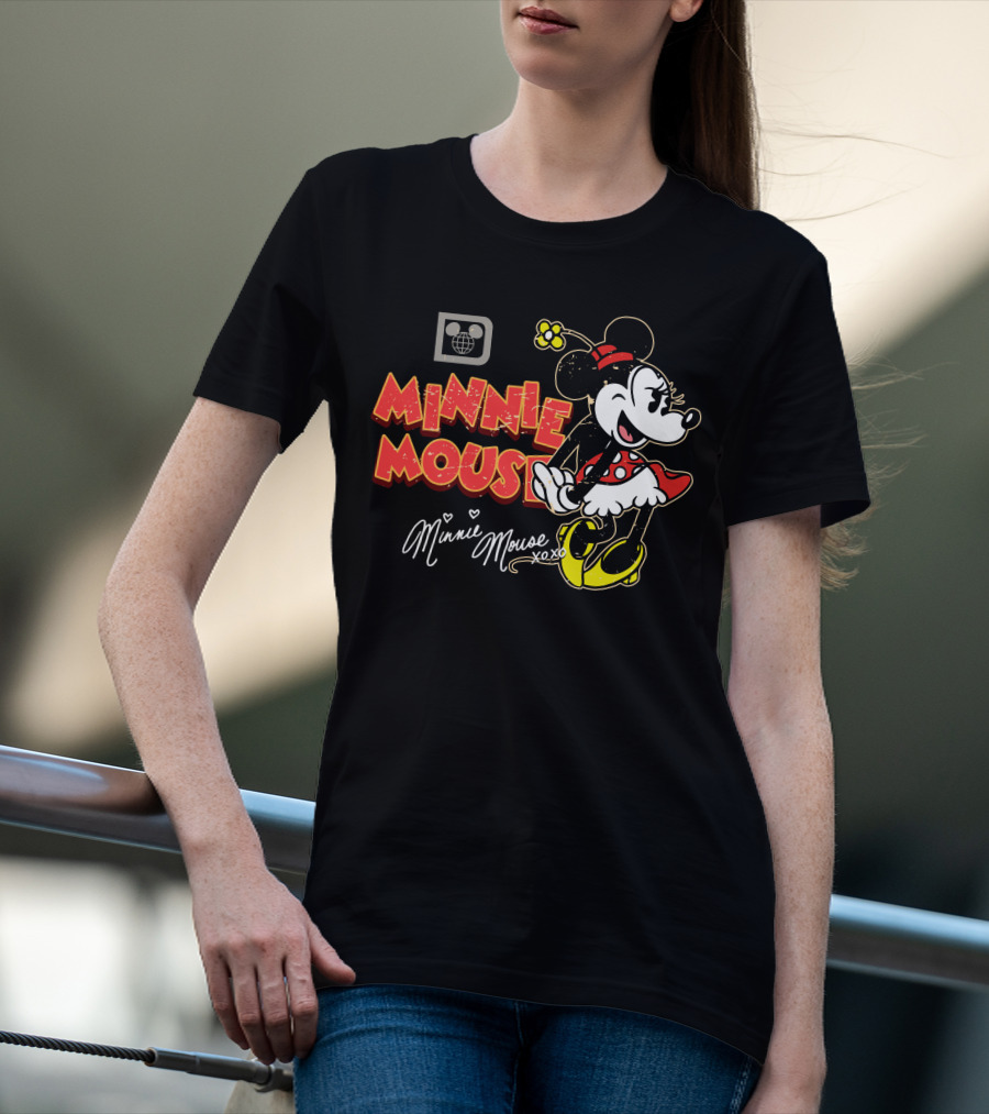Minnie Mouse Xoxo Vintage Style Cartoon Character T-Shirt