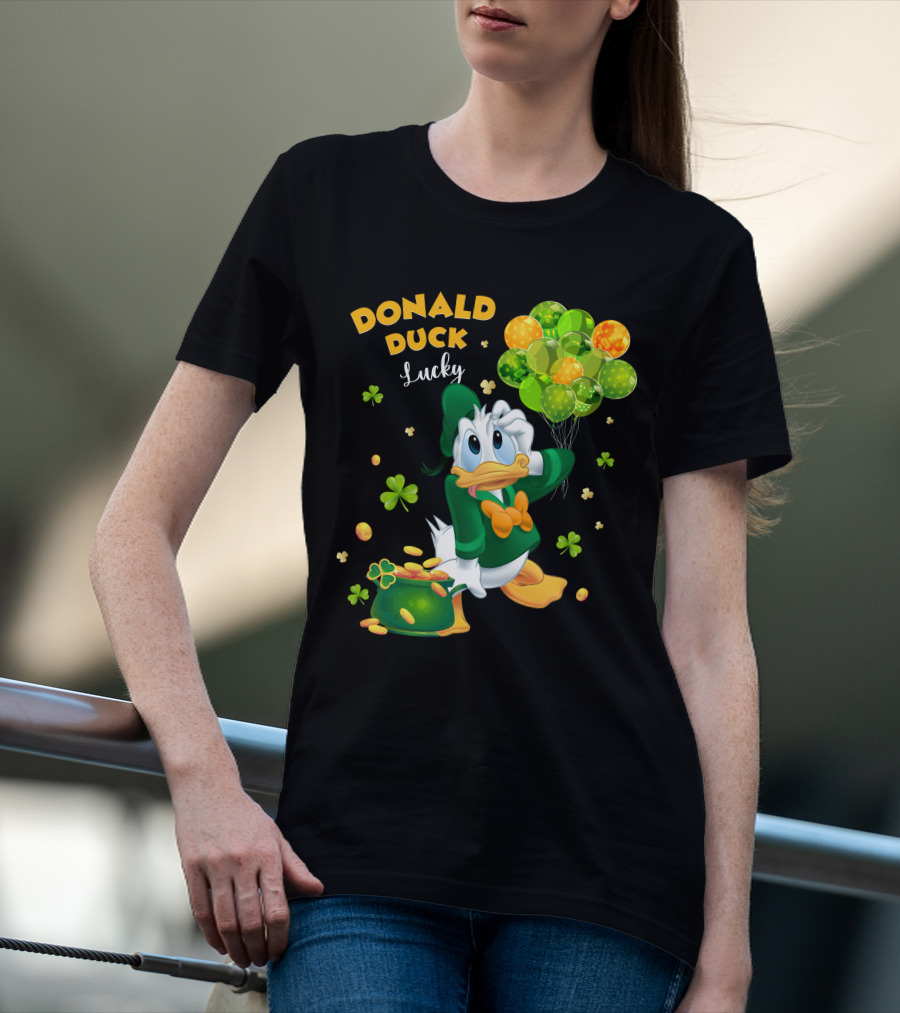 Donald Duck Lucky St. Patrick's Day Balloons T-Shirt