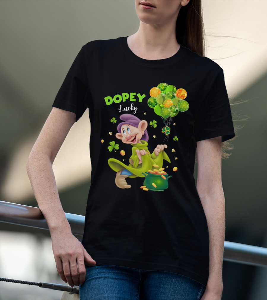 Dopey Lucky Balloons And Coins With Shamrock T-Shirt