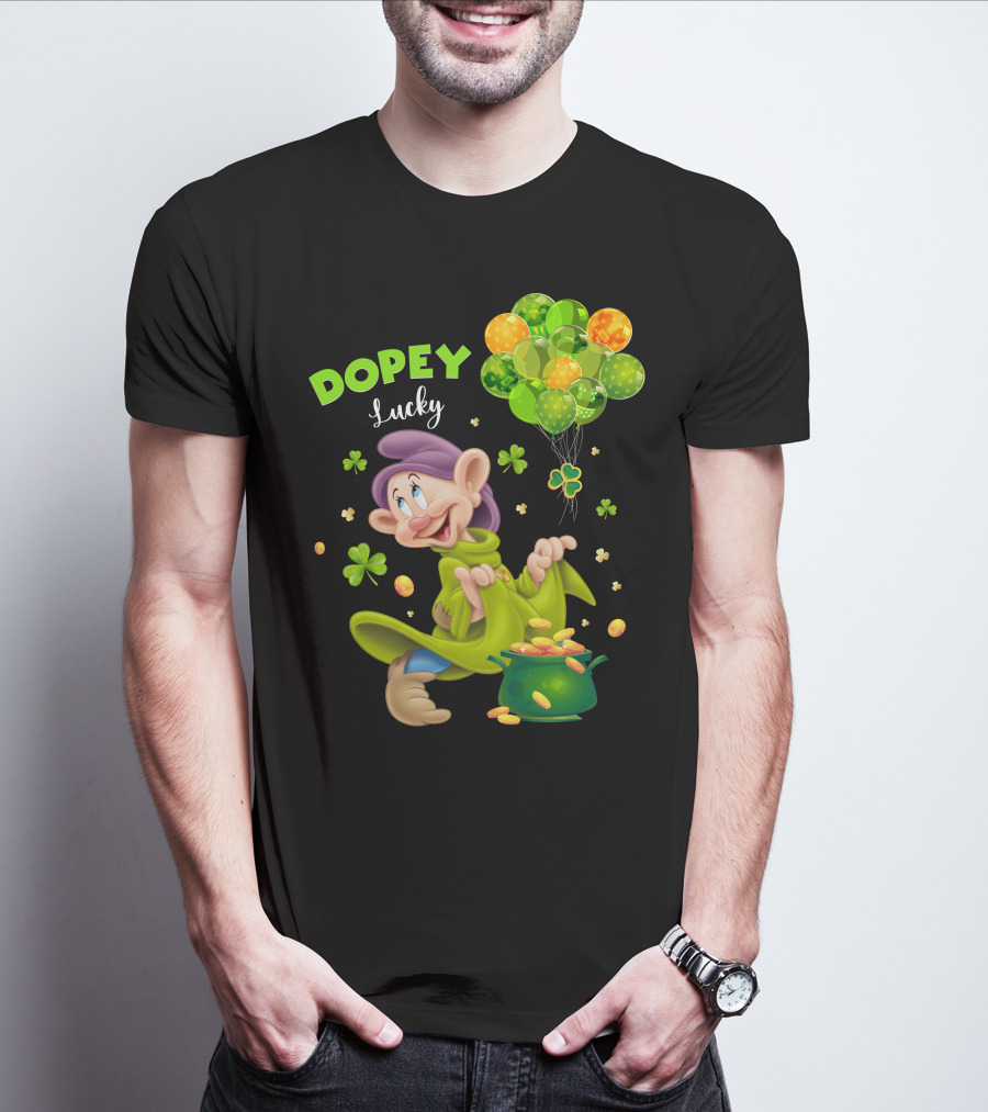 Dopey Lucky Balloons And Coins With Shamrock T-Shirt