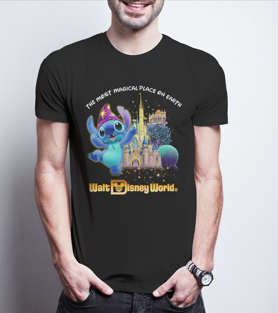The Most Magical Place On Earth Walt Disney World Stitch T-Shirt