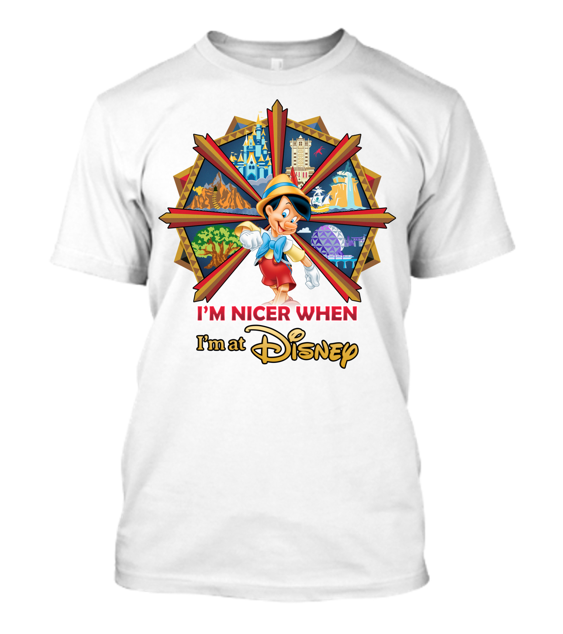 I'm Nicer When I'm At Disney Pinocchio T-Shirt