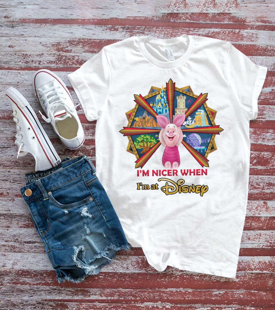 I'm Nicer When I'm At Disney Piglet T-Shirt