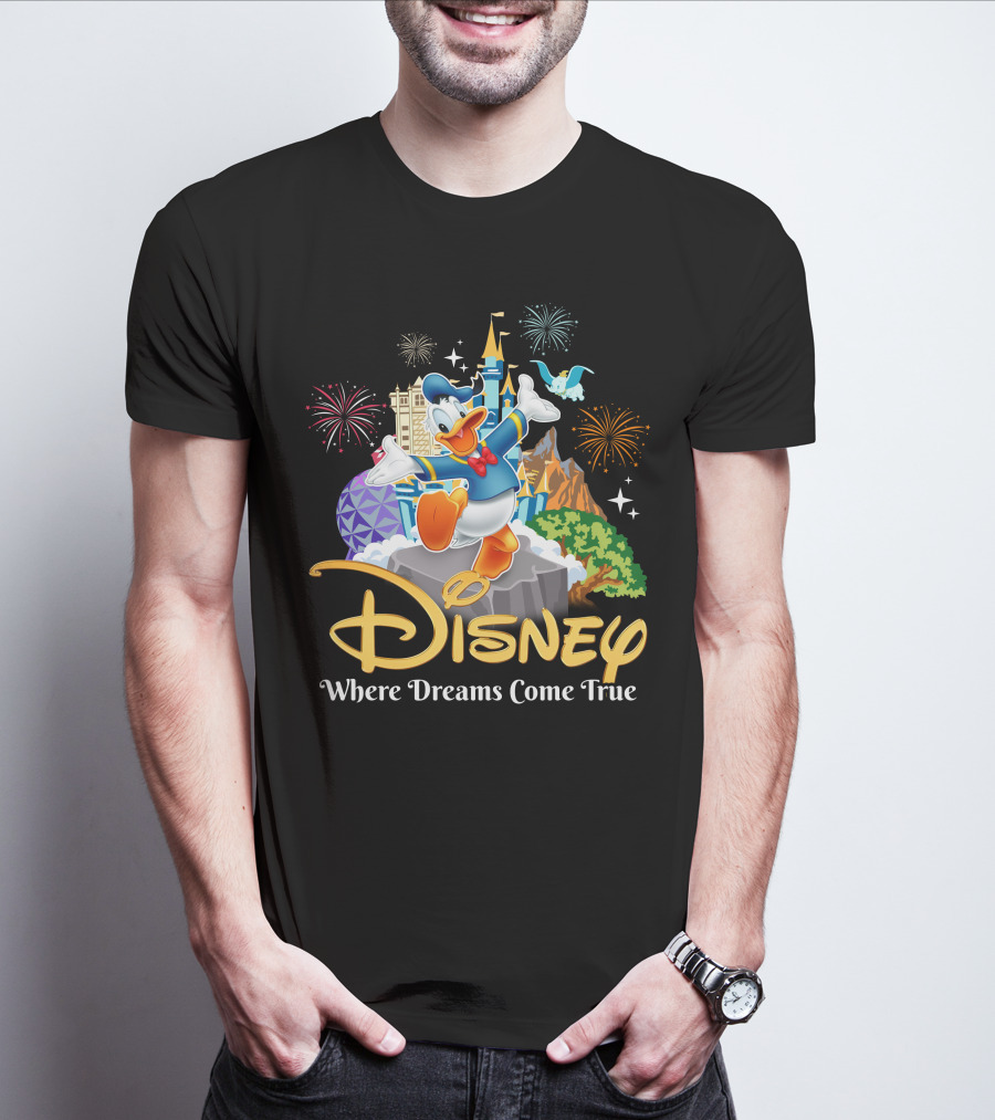 Disney Donald Where Dreams Come True Fireworks Adventure T-Shirt