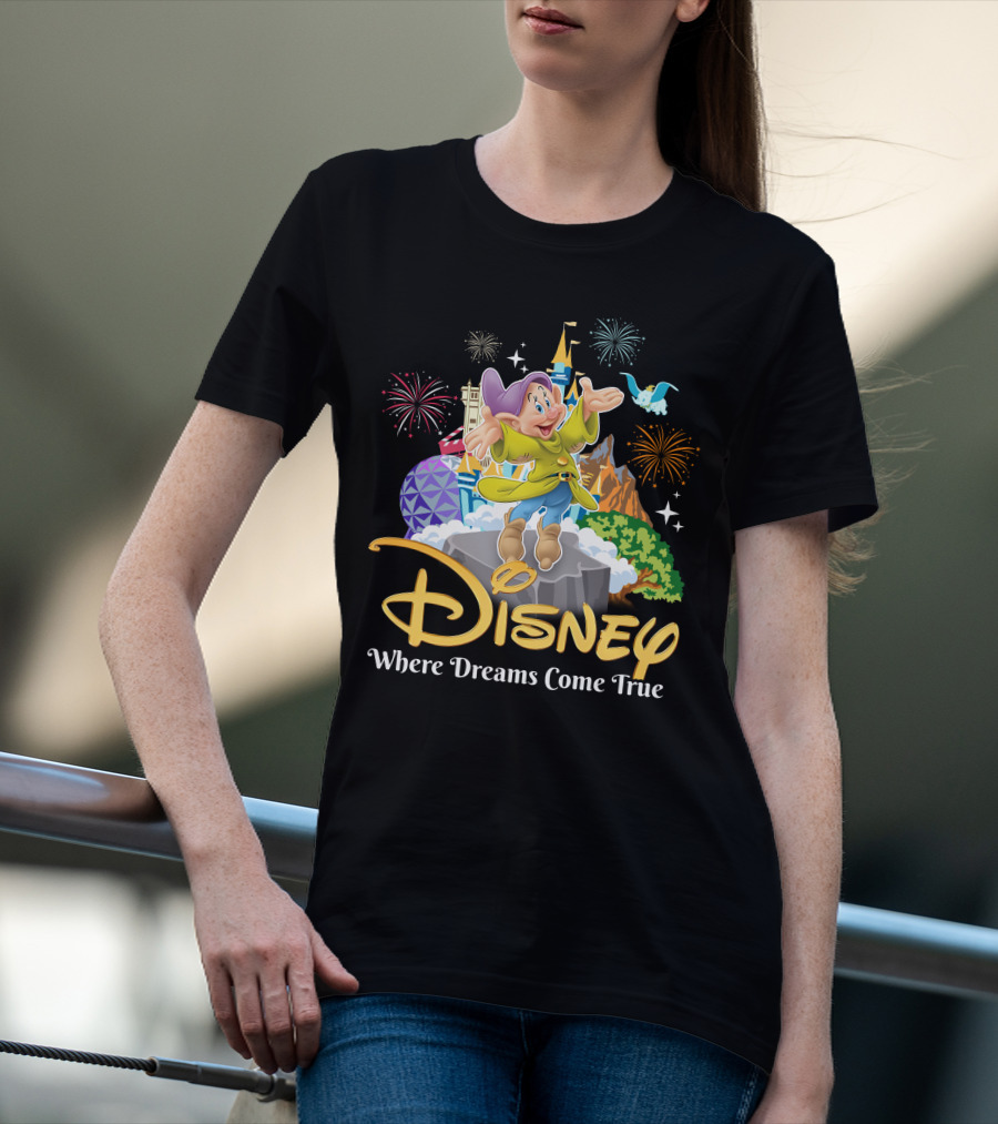 Disney Dopey Where Dreams Come True Fireworks Adventure T-Shirt