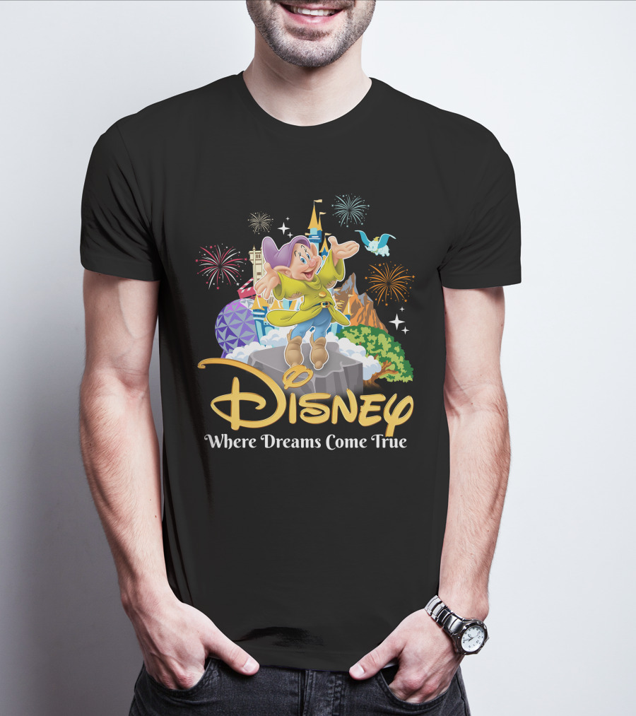 Disney Dopey Where Dreams Come True Fireworks Adventure T-Shirt