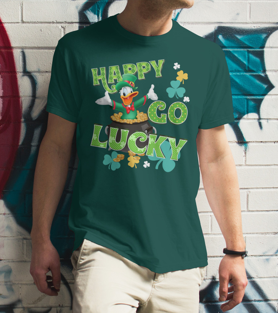 Happy Go Lucky Donald Duck St. Patrick's Day T-Shirt