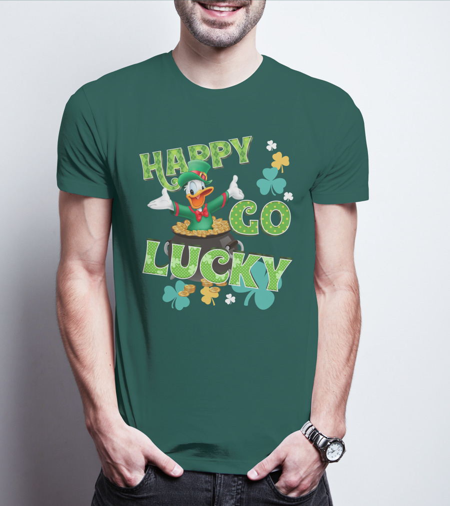 Happy Go Lucky Donald Duck St. Patrick's Day T-Shirt