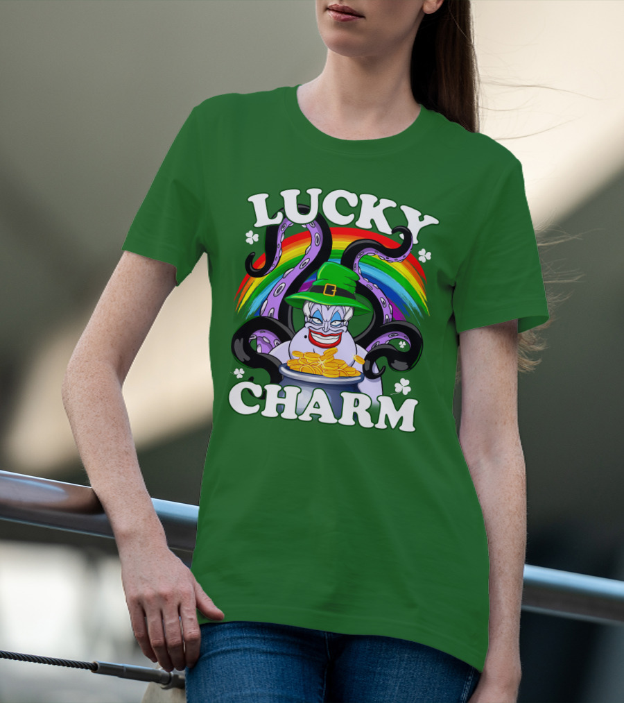 Lucky Charm Ursula Rainbow Coins Shamrocks T-Shirt