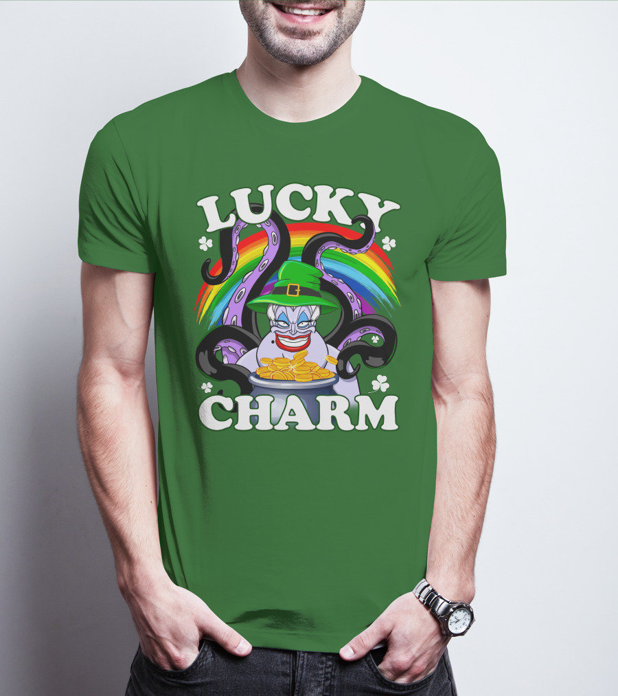 Lucky Charm Ursula Rainbow Coins Shamrocks T-Shirt