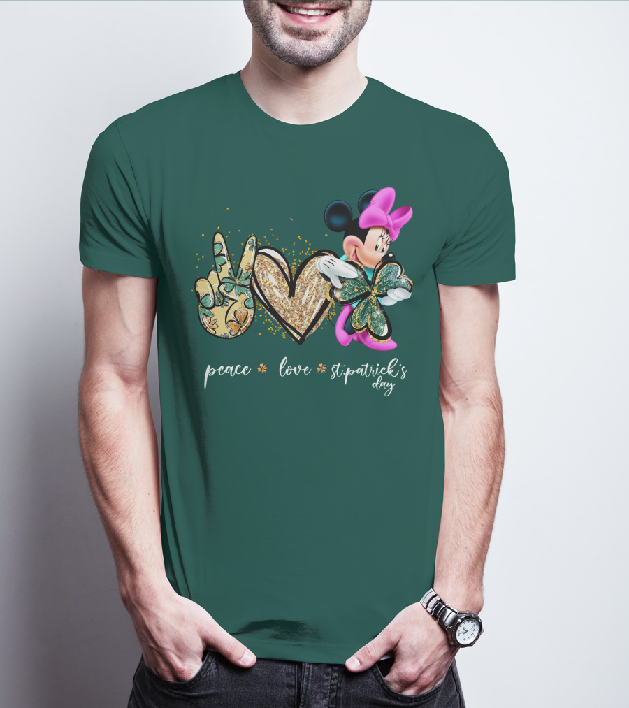 Peace Love St. Patrick's Day Minnie T-Shirt