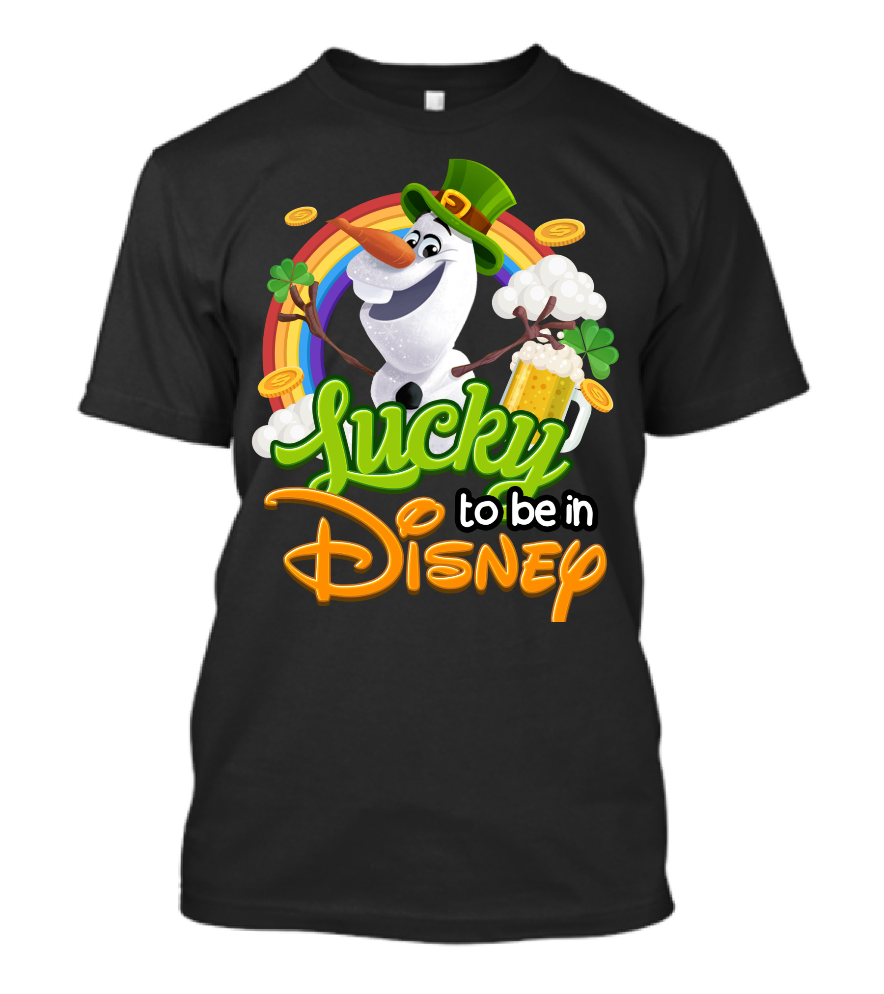 Lucky To Be In Disney Olaf St. Patrick's Day Rainbow Celebration T-Shirt