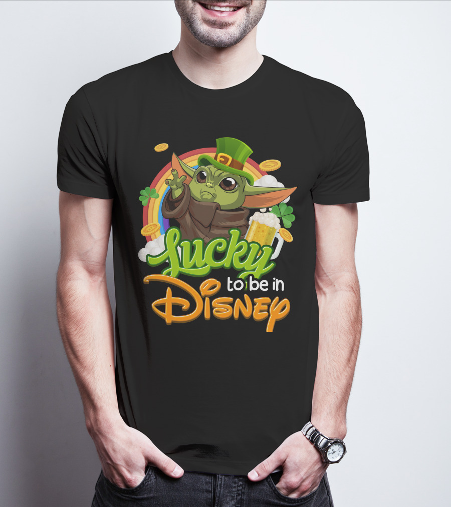 Lucky To Be In Disney Yoda St. Patrick's Day T-Shirt
