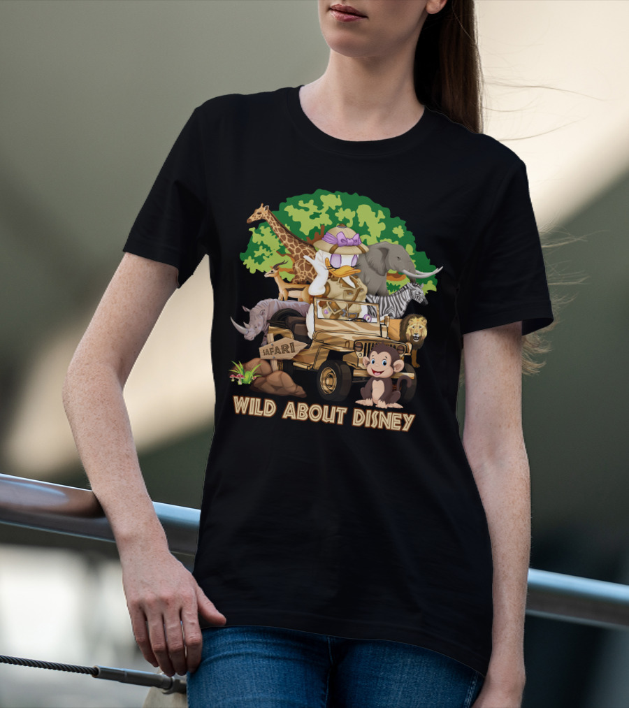 Wild About Disney Safari With Daisy Duck And Jungle Animals T-Shirt